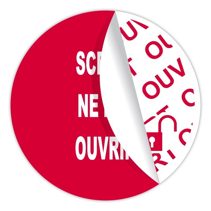 Pastilles adhésives Scellés sécurisées - Boîte de 100