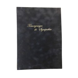 Registre de condoléances ADAGIO suédine et carton