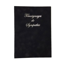 Registre de condoléances ADAGIO suédine et carton