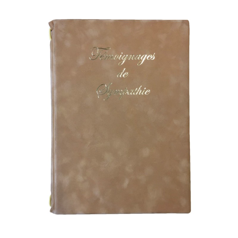 Registre de condoléances CONCERTO en suédine