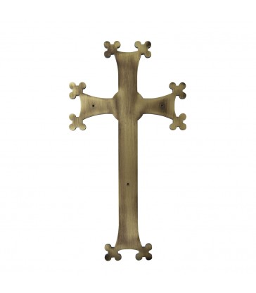 Croix Arménienne en acier vieux bronze