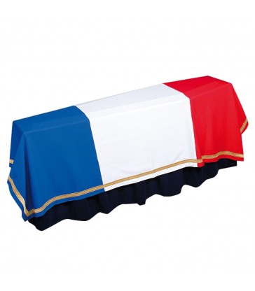 Drap tricolore pour cercueil
