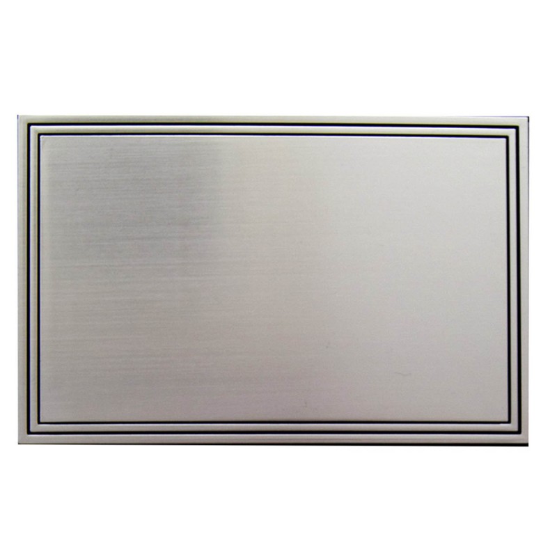 Plaque identité autocollante plastique