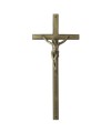 Croix cercueil «cordon» en zamak avec Christ