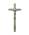 Croix cercueil «romaine» en zamak avec Christ