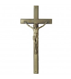 Croix cercueil «liscia» en zamak avec Christ
