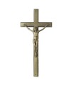 Croix cercueil «liscia» en zamak avec Christ