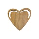Coeur avec découpes en bois