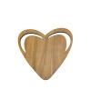 Coeur avec découpes en bois