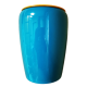 Urne funéraire en bois couleurs bleu/curry