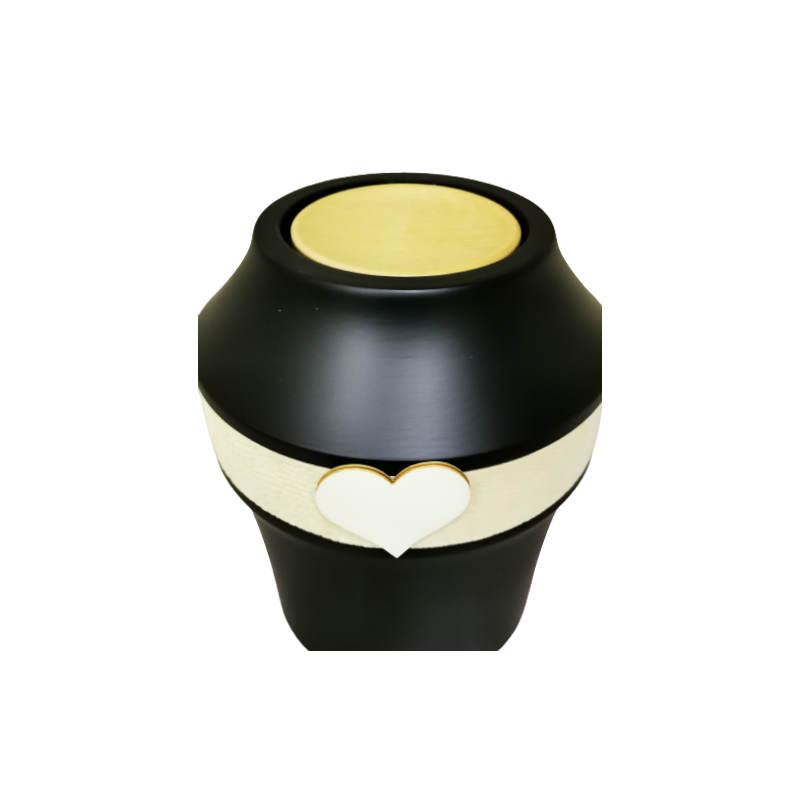 Urne funéraire en bois et cuir