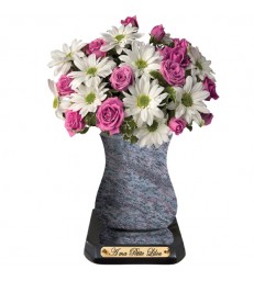 Plaque Funéraire Fleurs "Bouquets"