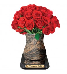 Plaque Funéraire Fleurs "Roses rouges"
