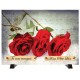 Plaque Funéraire "3 roses rouges"