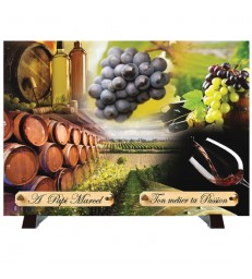Plaque Funéraire "La vigne et le vin"