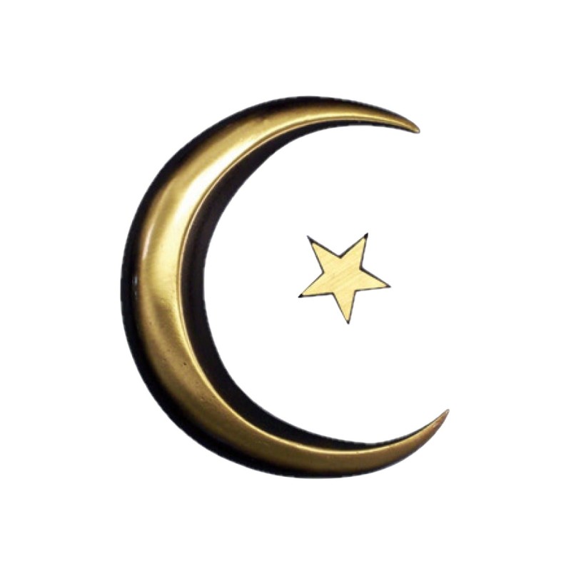 Croissant et étoile en acier