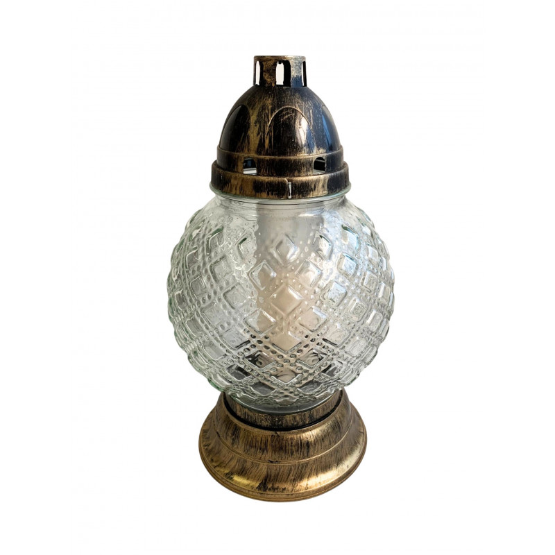 Lanterne funéraire ronde 31 cm avec moulage