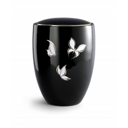 Urne funéraire céramique décor Papillon or