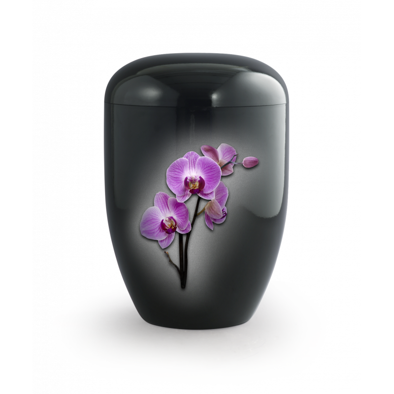 Urne funéraire biodégradable dessin Orchidée