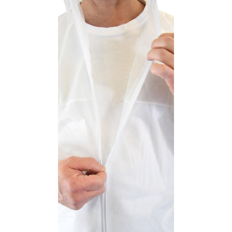 Combinaison de protection jetable blanche catégorie I