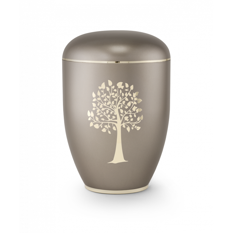 Urne funéraire biodégradable nacrée Arbre de Vie