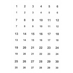 2010 Étiquettes jumelles numérotées en planches