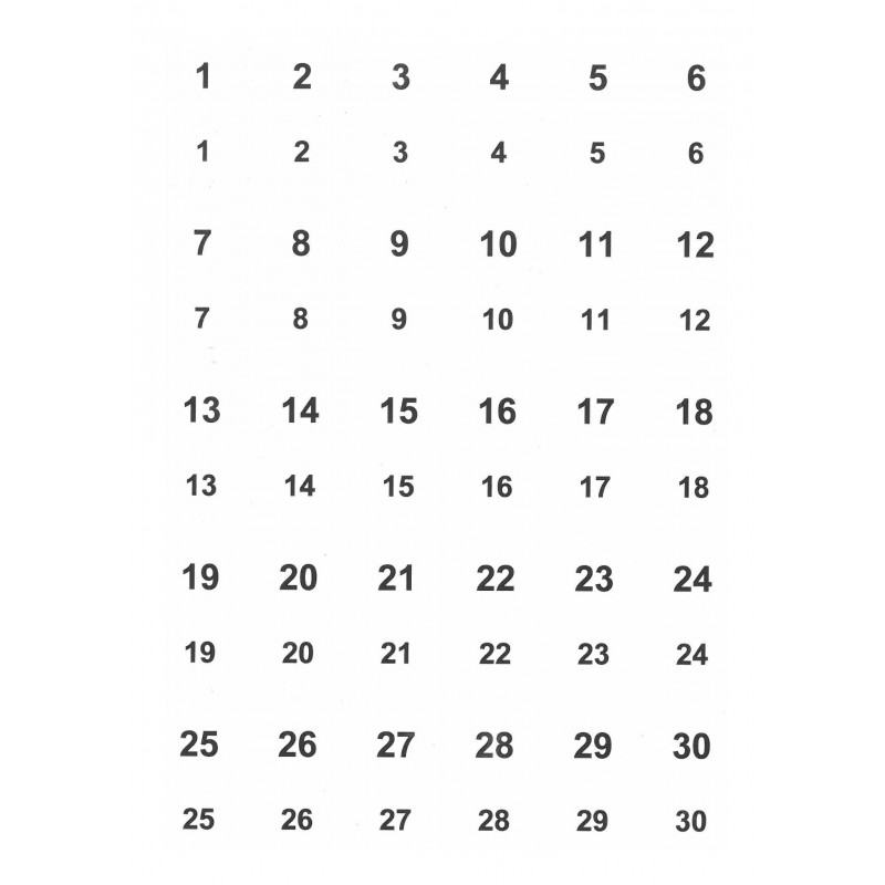 2010 Étiquettes jumelles numérotées en planches
