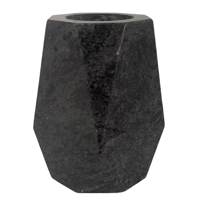 Vase funéraire granit Mass Blue 8 chanfreins