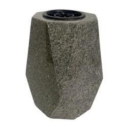 Vase funéraire granit Gris Tarn 8 chanfreins