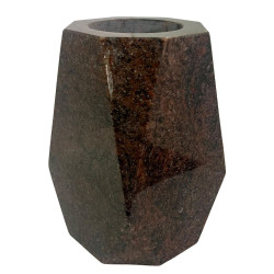 Vase funéraire granit Himalaya 8 chanfreins