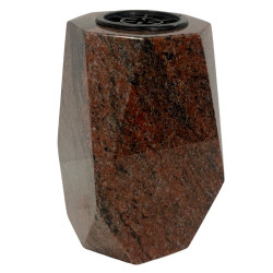 Vase funéraire granit Cachemire 8 chanfreins