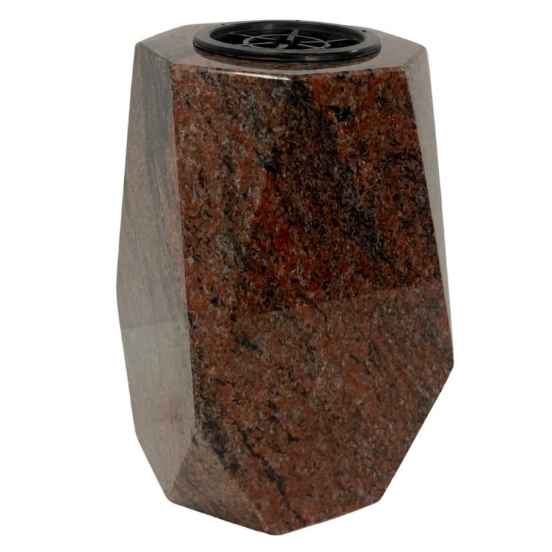 Vase funéraire granit Cachemire 8 chanfreins