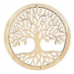 Arbre de vie en bois - Emblème funéraire
