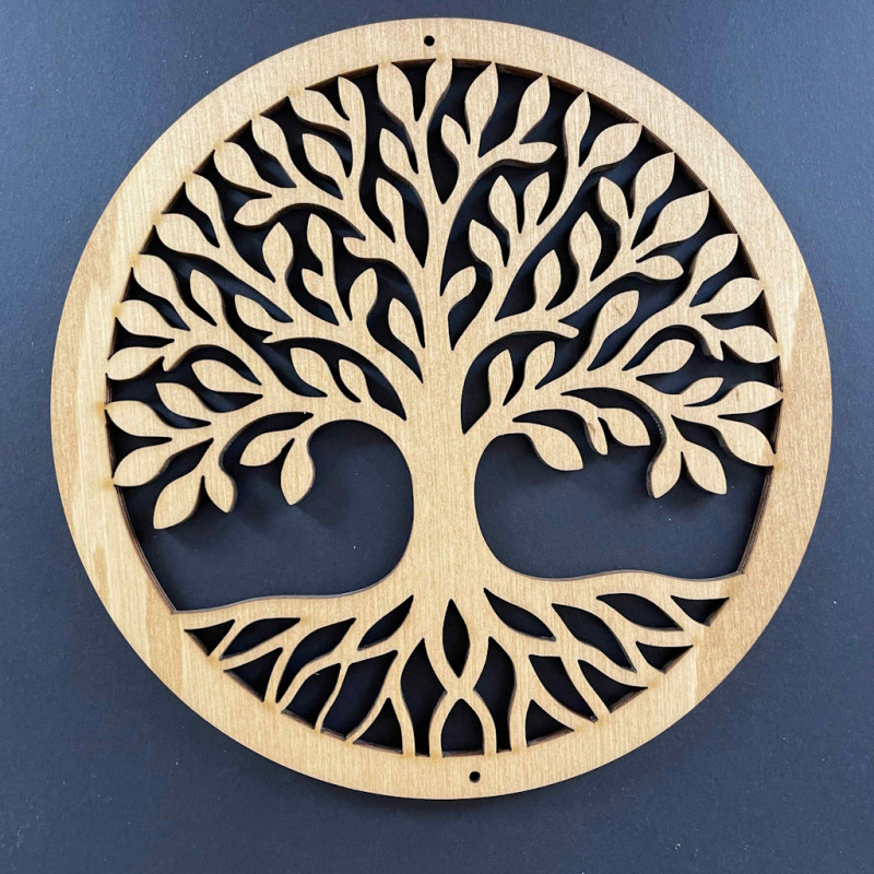 Arbre de vie en bois - Emblème funéraire