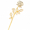 Rose Victoria en bois - Emblème funéraire
