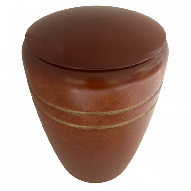 Urne funéraire en Merisier avec filet or
