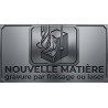 Plaque identité à graver autocollante OR - Motif CROIX