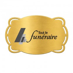Plaque identité à graver autocollante OR - Motif lisse