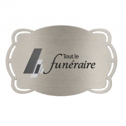 Plaque identité à graver autocollante GRIS NICKELE- Motif lisse