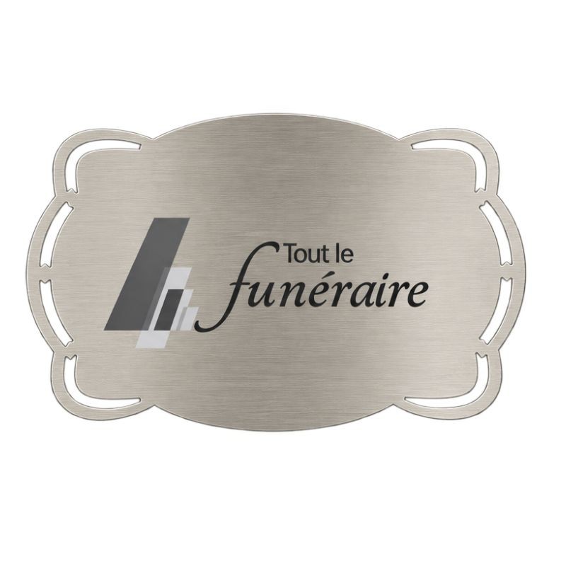 Plaque identité à graver autocollante GRIS NICKELE- Motif lisse