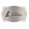 Plaque identité à graver autocollante GRIS NICKELE- Motif lisse