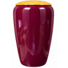 Urne funéraire en bois couleur aubergine/curry