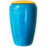 Urne funéraire en bois couleur bleu/curry