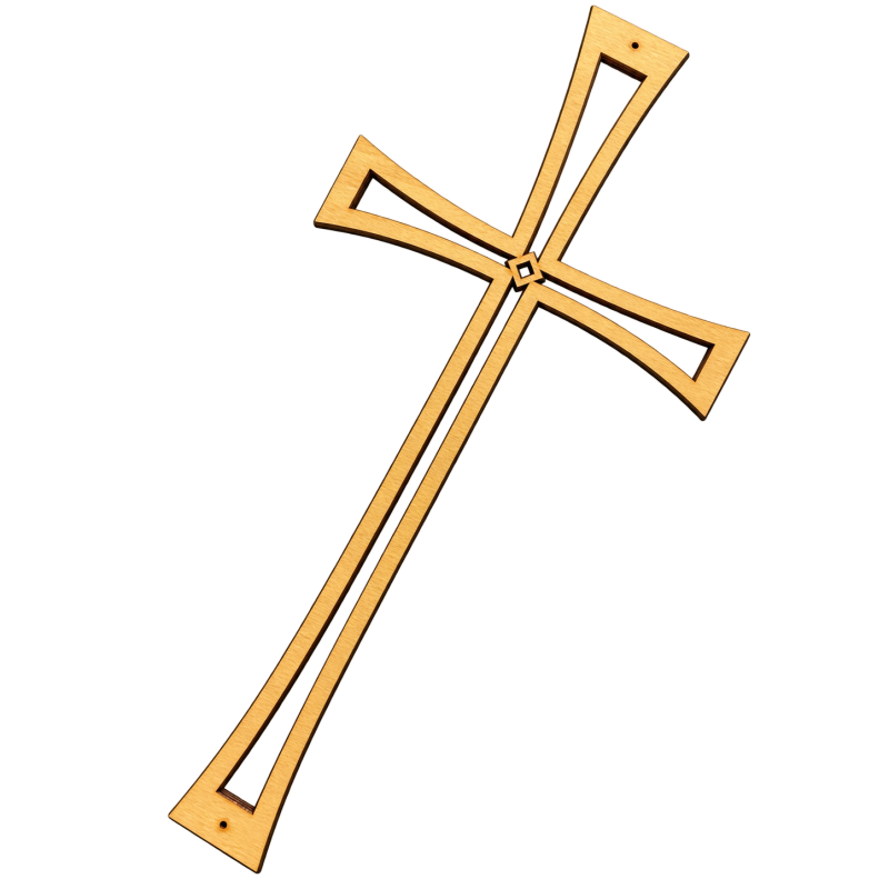 Croix Latina en bois - Emblème funéraire