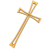 Croix Latina en bois - Emblème funéraire