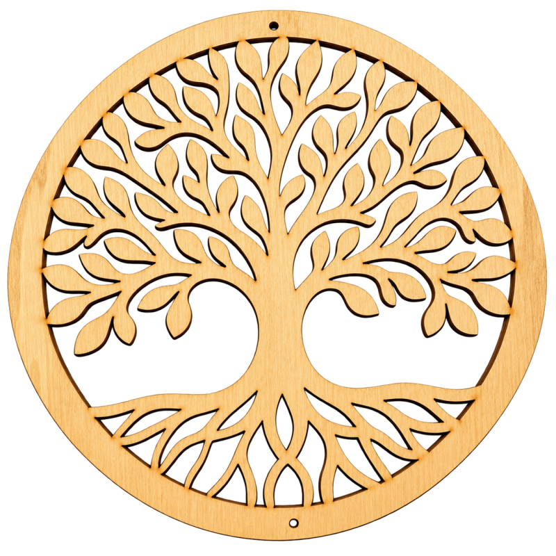 Arbre de vie en bois - Emblème funéraire