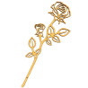 Rose Victoria en bois - Emblème funéraire