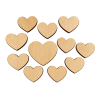 Lot de 11 cœurs en bois - Emblème funéraire